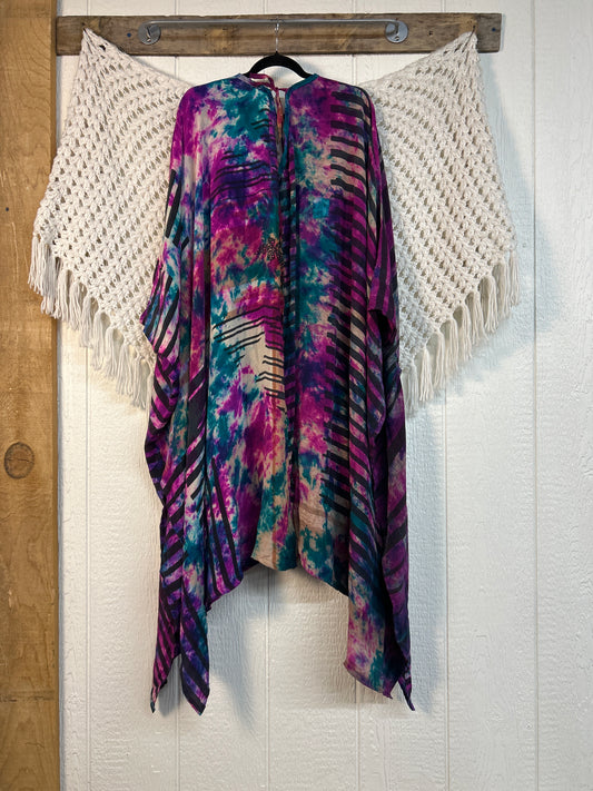 Crepe Sari Orchid Kimono 0626 156