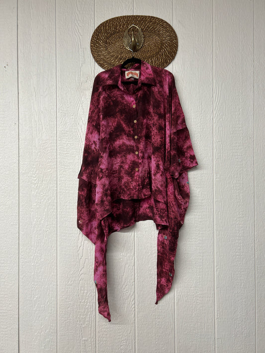 Crepe Sari Summer Nirvana Button Down 0626 049