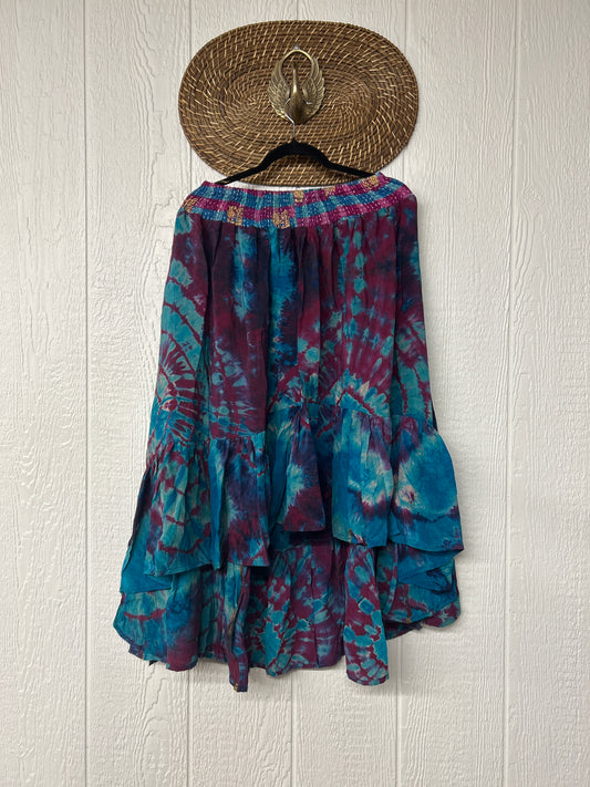 Crepe Sari Dahlia Skirt 1026 081