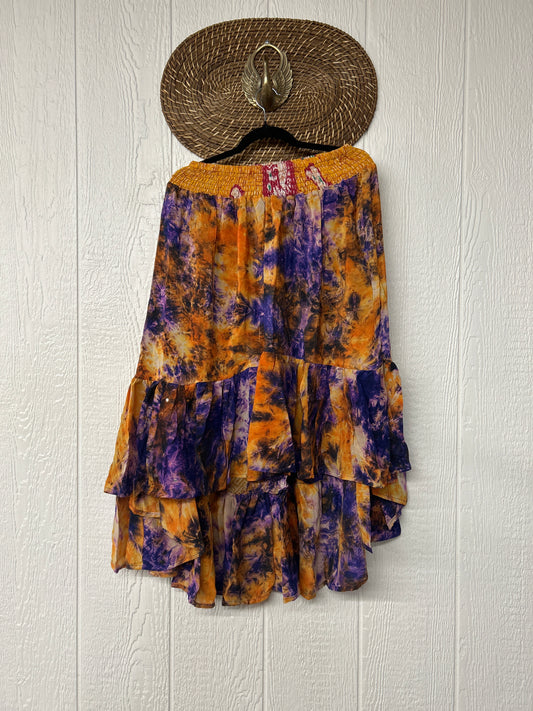 Crepe Sari Dahlia Skirt 1026 098
