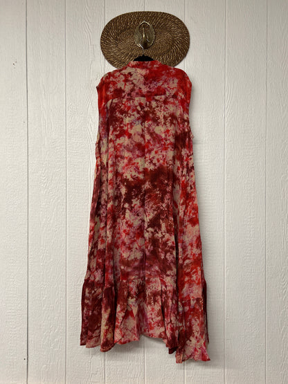 Crepe Sari Summer Dahlia Duster 0726 037