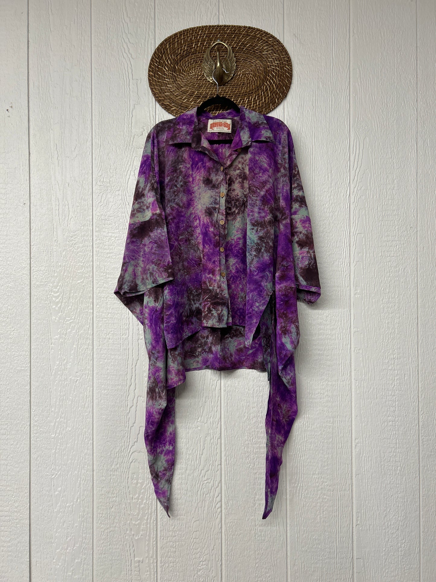 Crepe Sari Summer Nirvana Button Down 0626 166