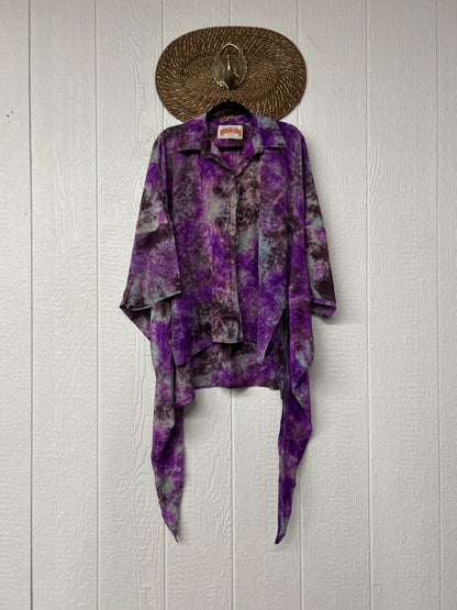 Crepe Sari Summer Nirvana Button Down 0626 166
