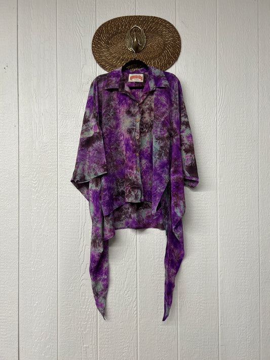 Crepe Sari Summer Nirvana Button Down 0626 166