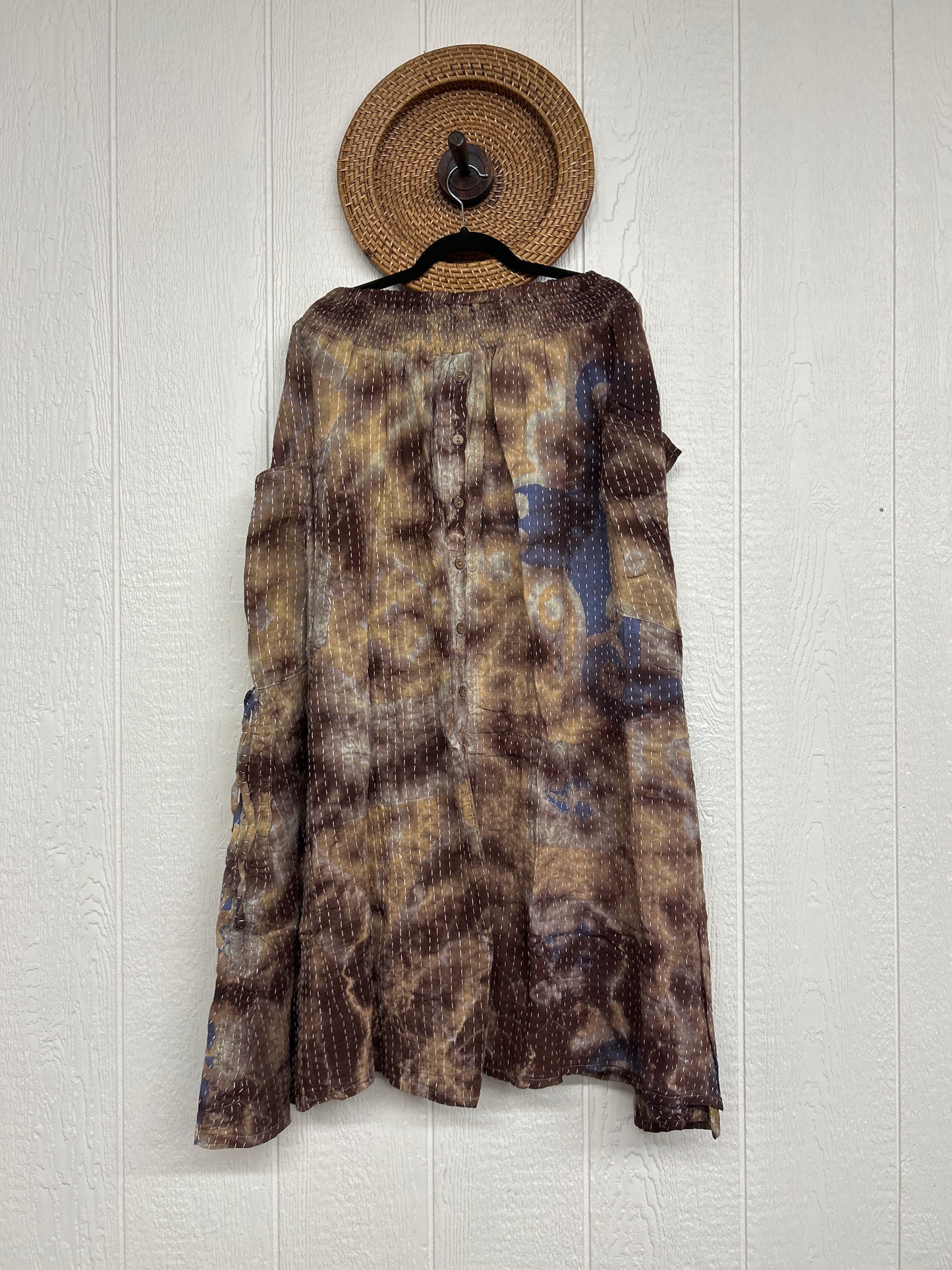 Aura Edit Pareo Kantha Butterfly Cargo Skirt 0726 013