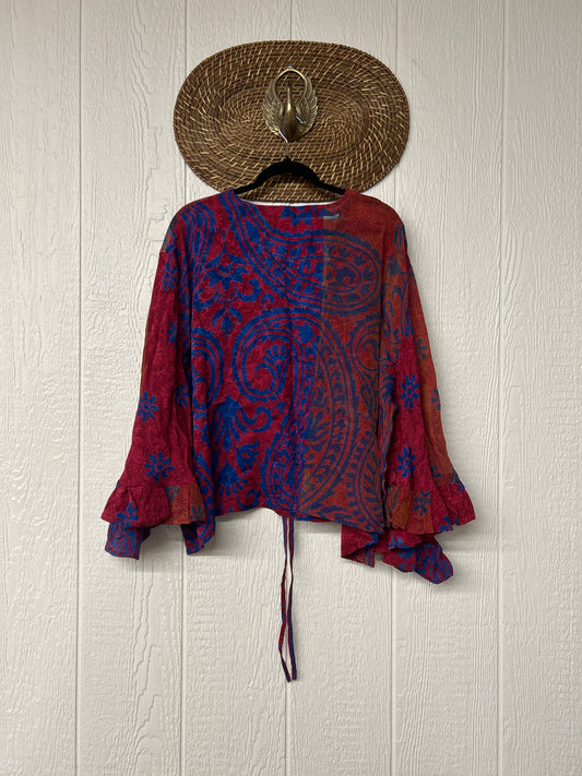 Crepe Sari Bell Sleeve Butterfly Top 0326 210