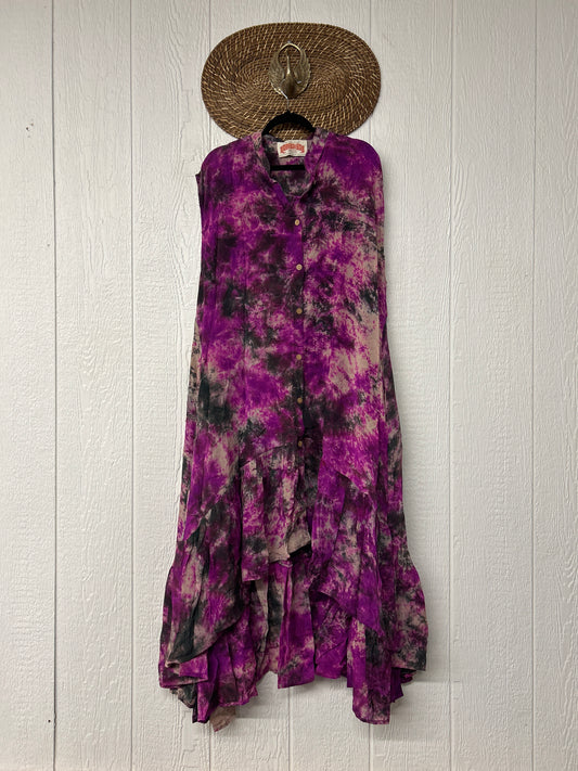 Crepe Sari Summer Dahlia Duster 0726 090