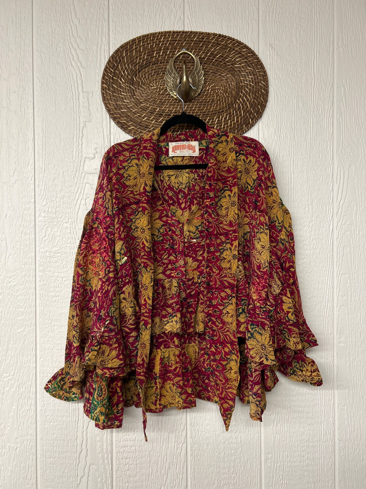 Crepe Sari Wild Rose Top 1225 174