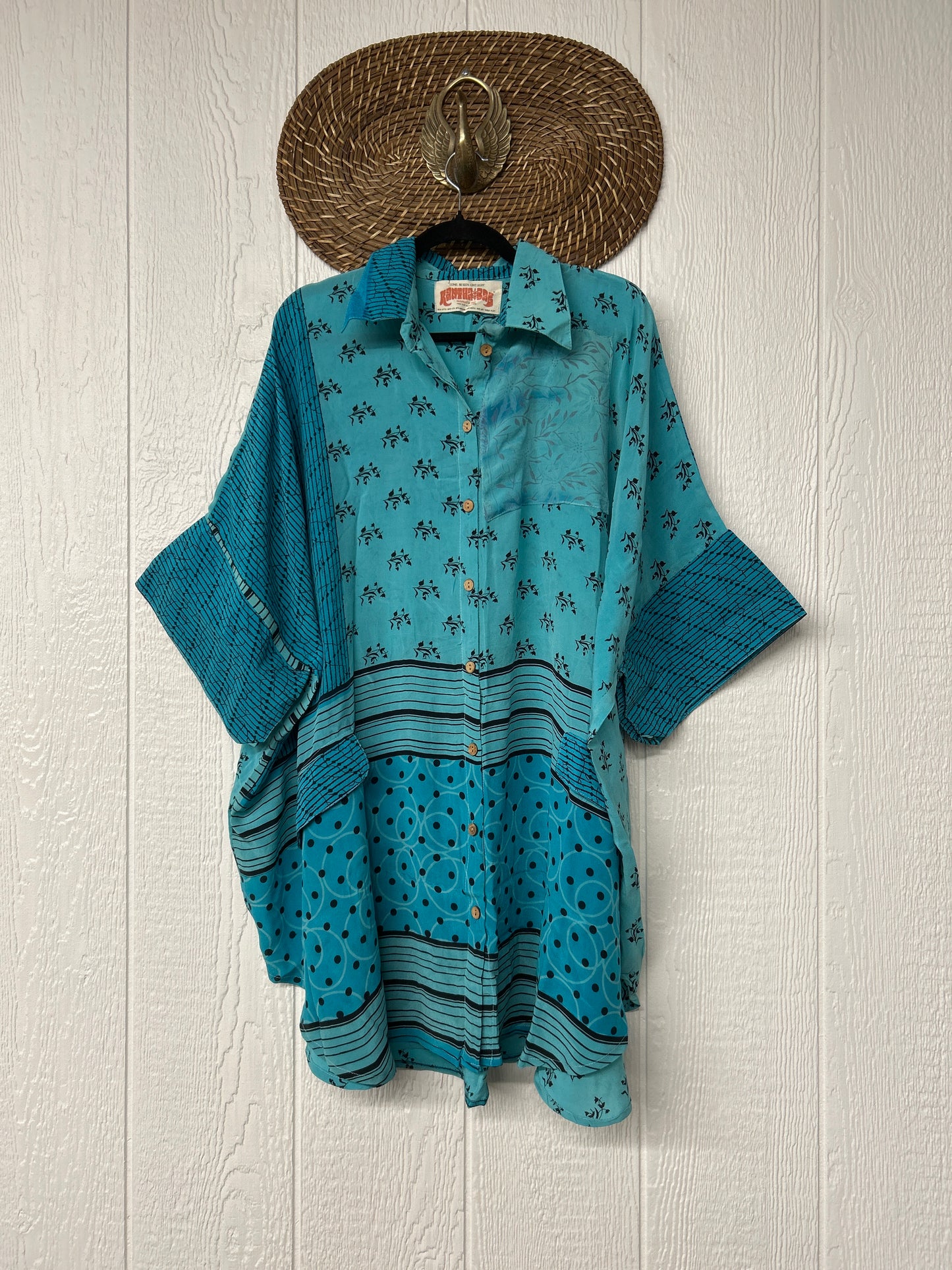 Crepe Sari Free To Be Button Down 0626 127