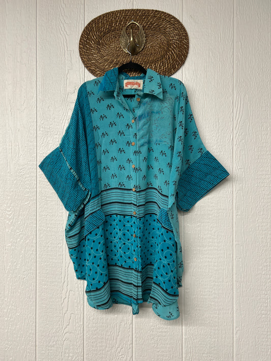 Crepe Sari Free To Be Button Down 0626 127