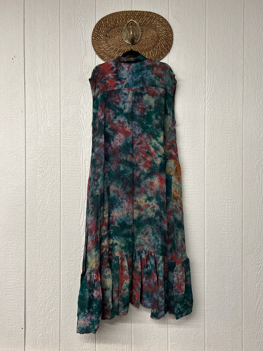 Crepe Sari Summer Dahlia Duster 0726 104