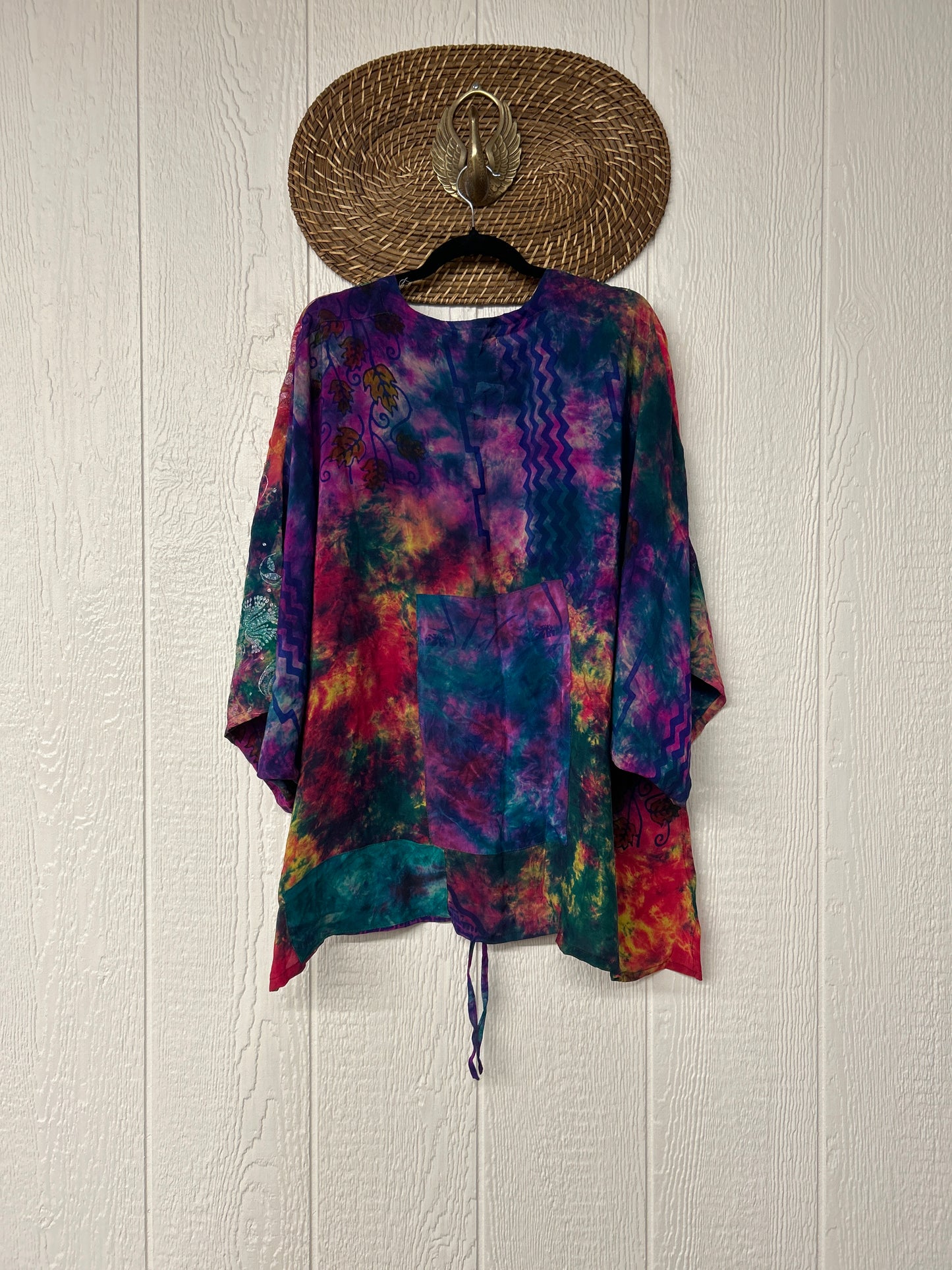 Crepe Sari Hi Lo Butterfly Top 0726 190