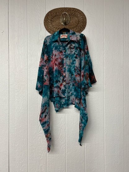 Crepe Sari Summer Nirvana Button Down 0626 172