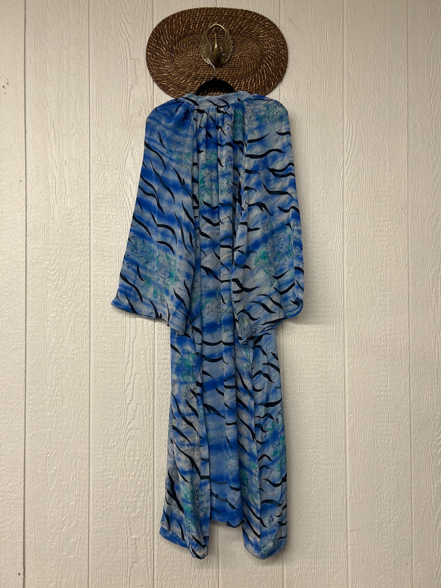RETAIL Crepe Sari Woodstock Duster Dress 0226 095
