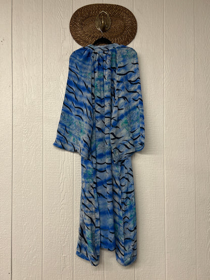 RETAIL Crepe Sari Woodstock Duster Dress 0226 095