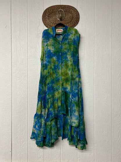 Crepe Sari Summer Dahlia Duster 0726 026