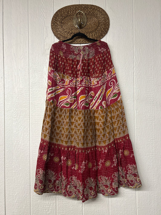 Pareo Kantha Lotus Maxi Skirt 0826 140