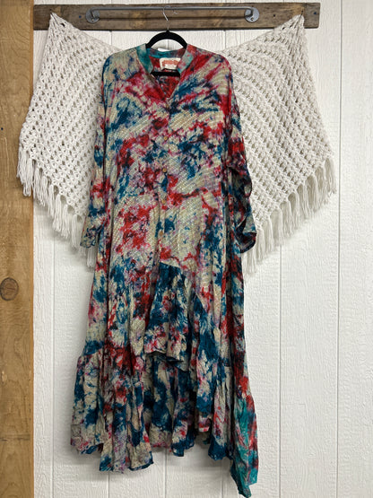 Crepe Sari Dahlia Duster Dress 0326 041