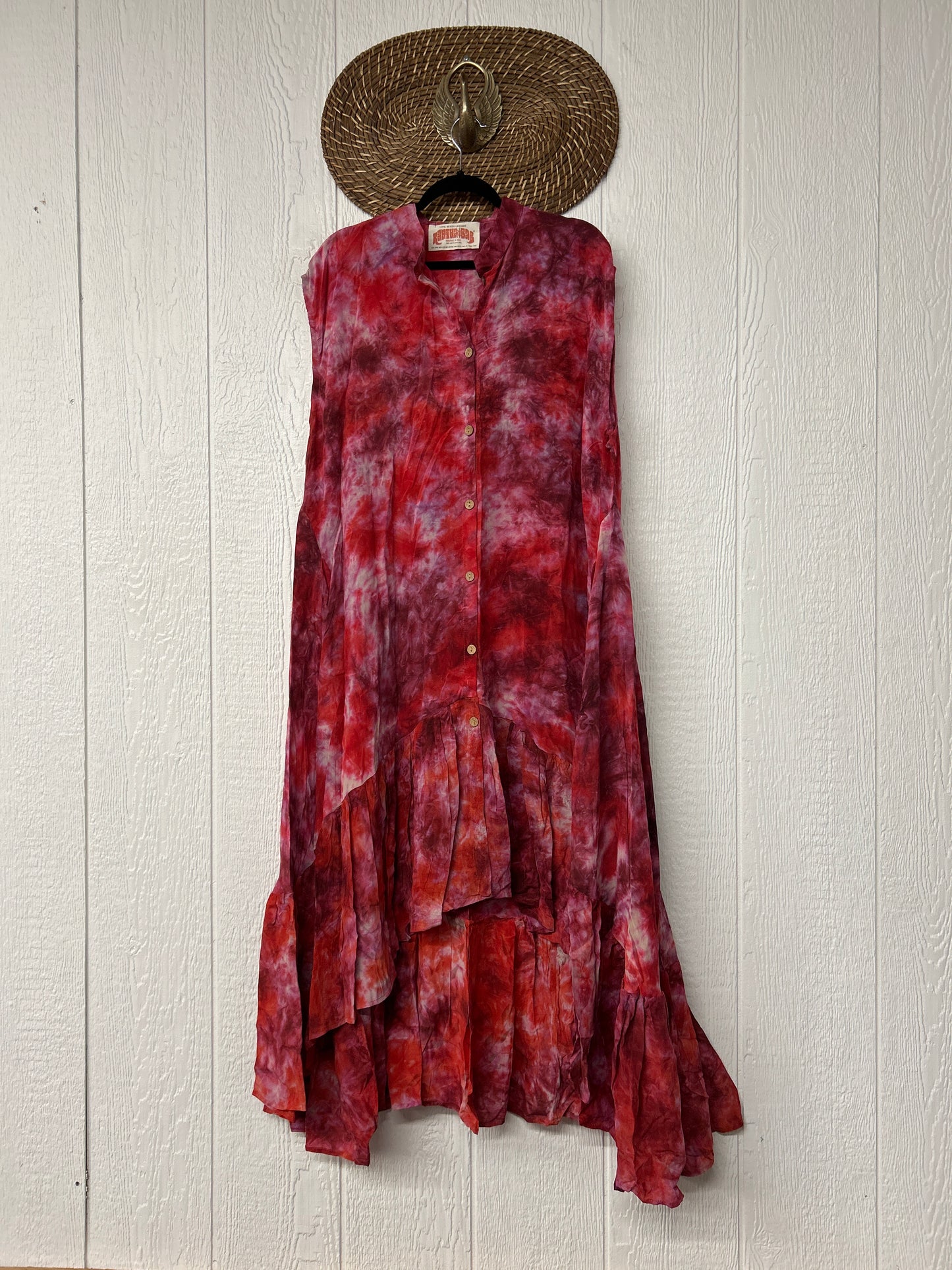 Crepe Sari Summer Dahlia Duster 0726 137