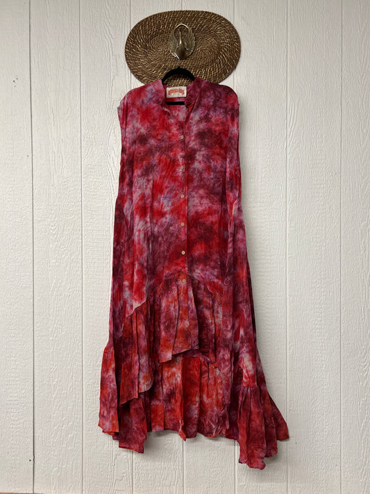 Crepe Sari Summer Dahlia Duster 0726 137