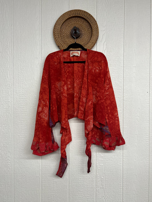 Crepe Sari Zeppelin Crop Shrug 0426 081