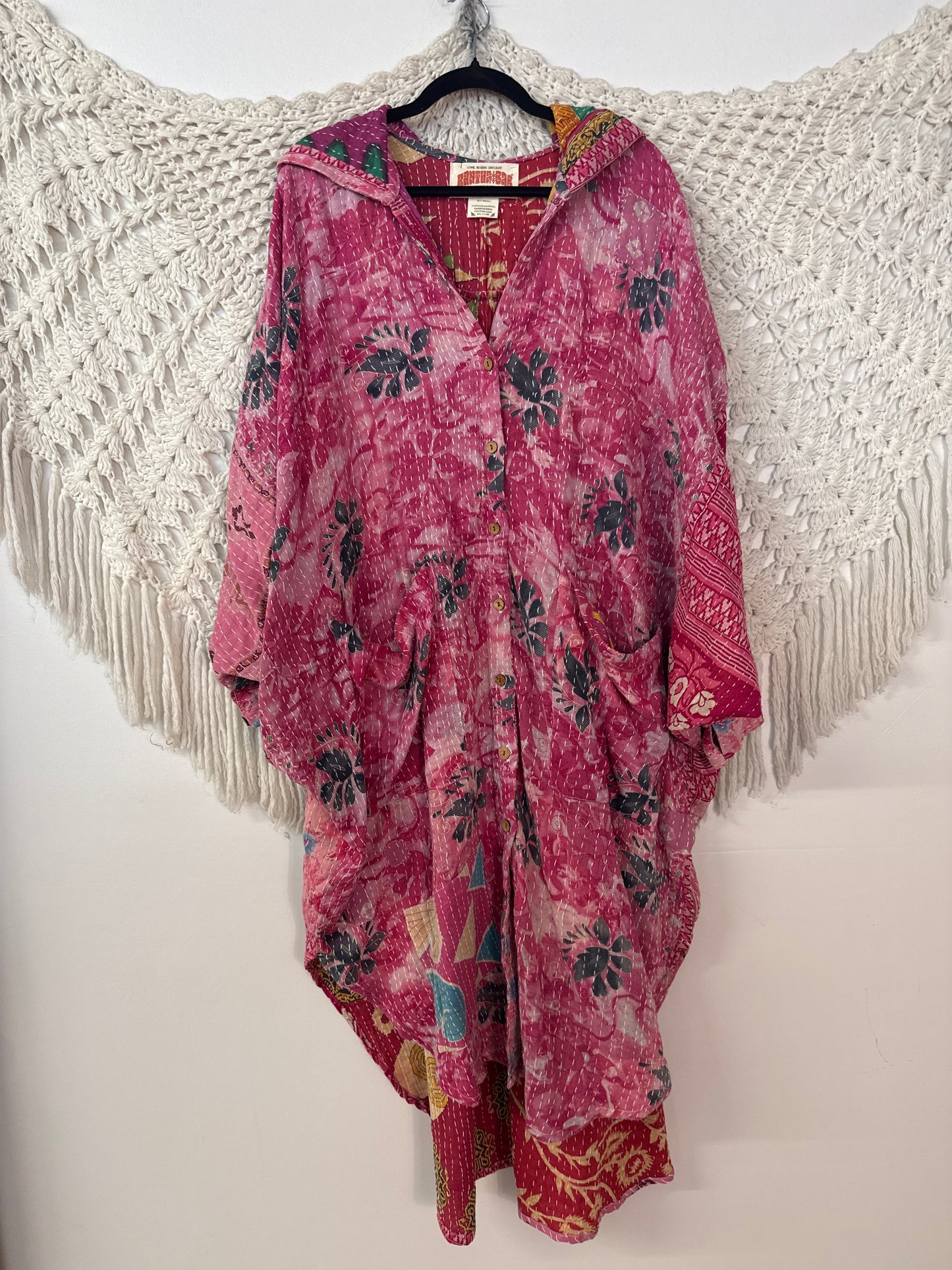 Pareo Kantha Poetic Hoodie Maxi L0626 001