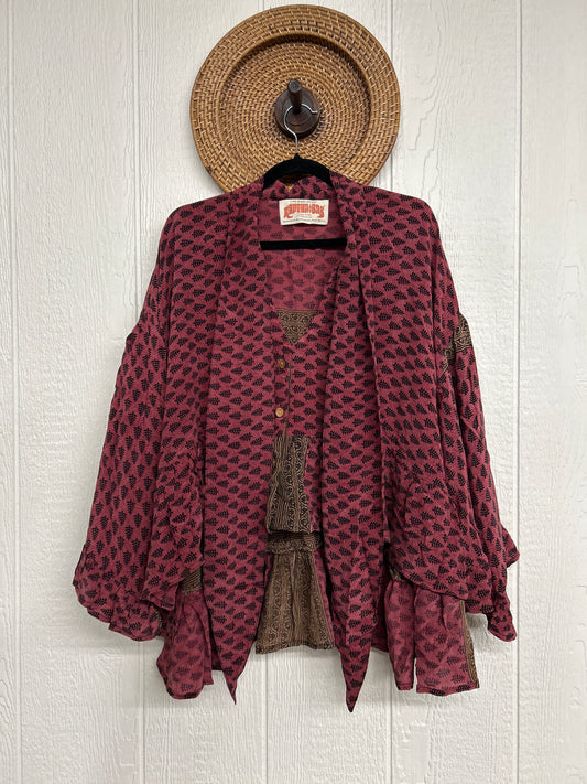 Crepe Sari Wild Rose Top 1225 089