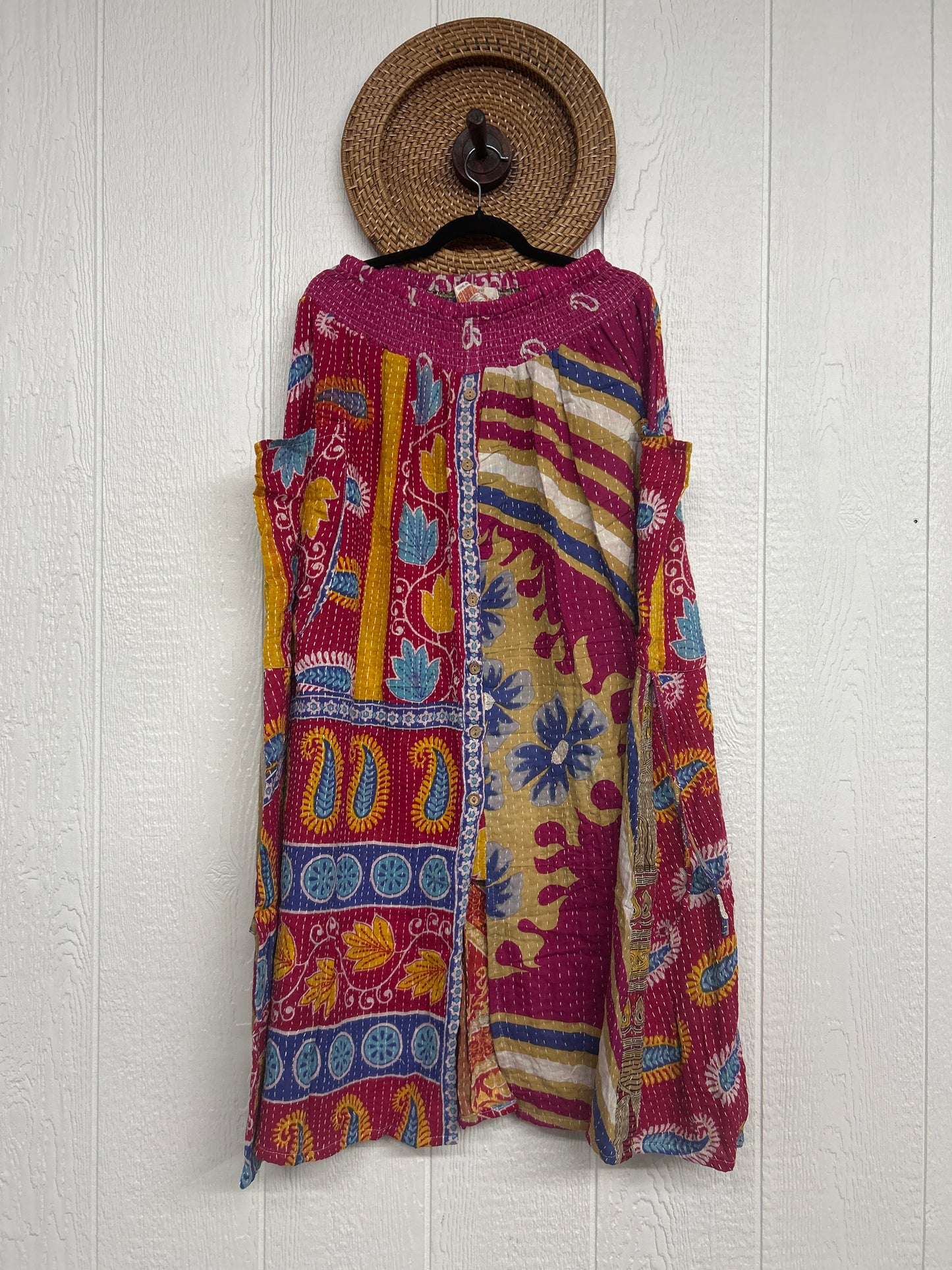 Pareo Kantha Butterfly Cargo Skirt 0426 180