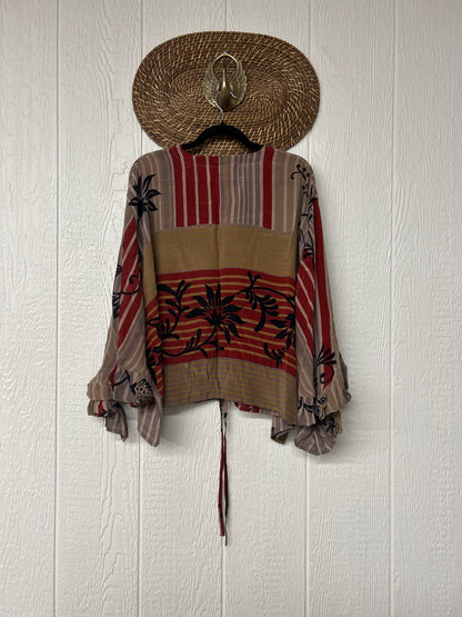 Crepe Sari Bell Sleeve Butterfly Top 0326 278