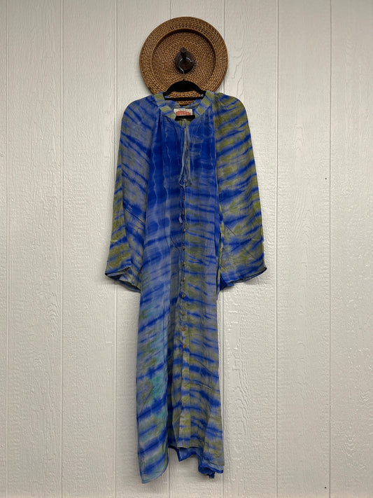 Crepe Sari Woodstock Duster Dress 0226 158