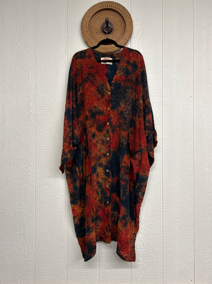 Crepe Sari Gaia Duster Dress 0826 203