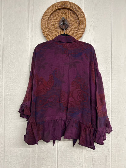 Crepe Sari Wild Rose Top 1225 057