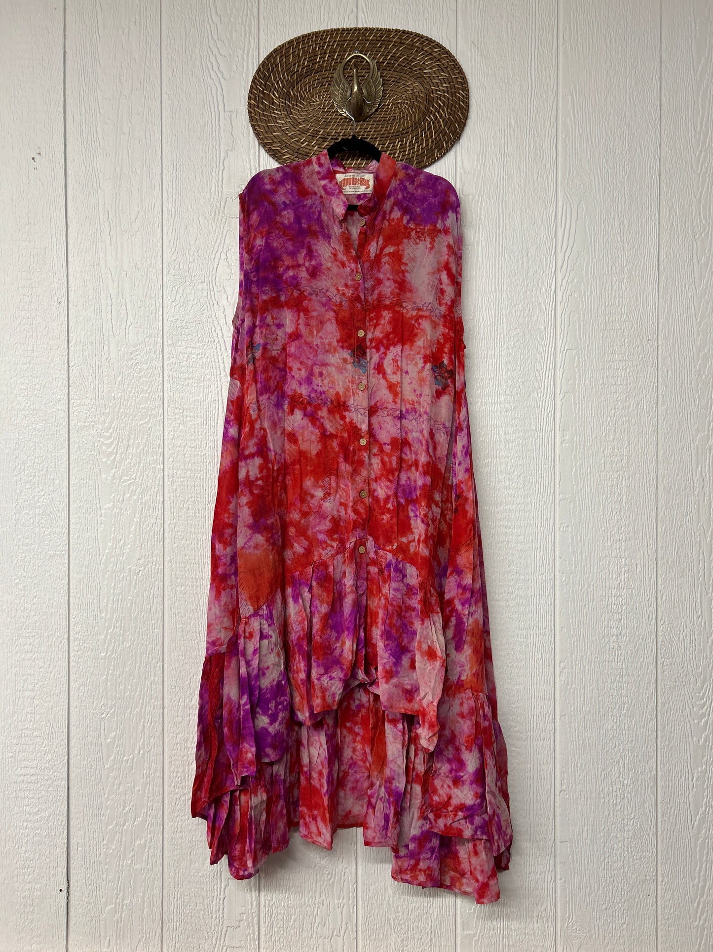 Crepe Sari Summer Dahlia Duster 0726 033