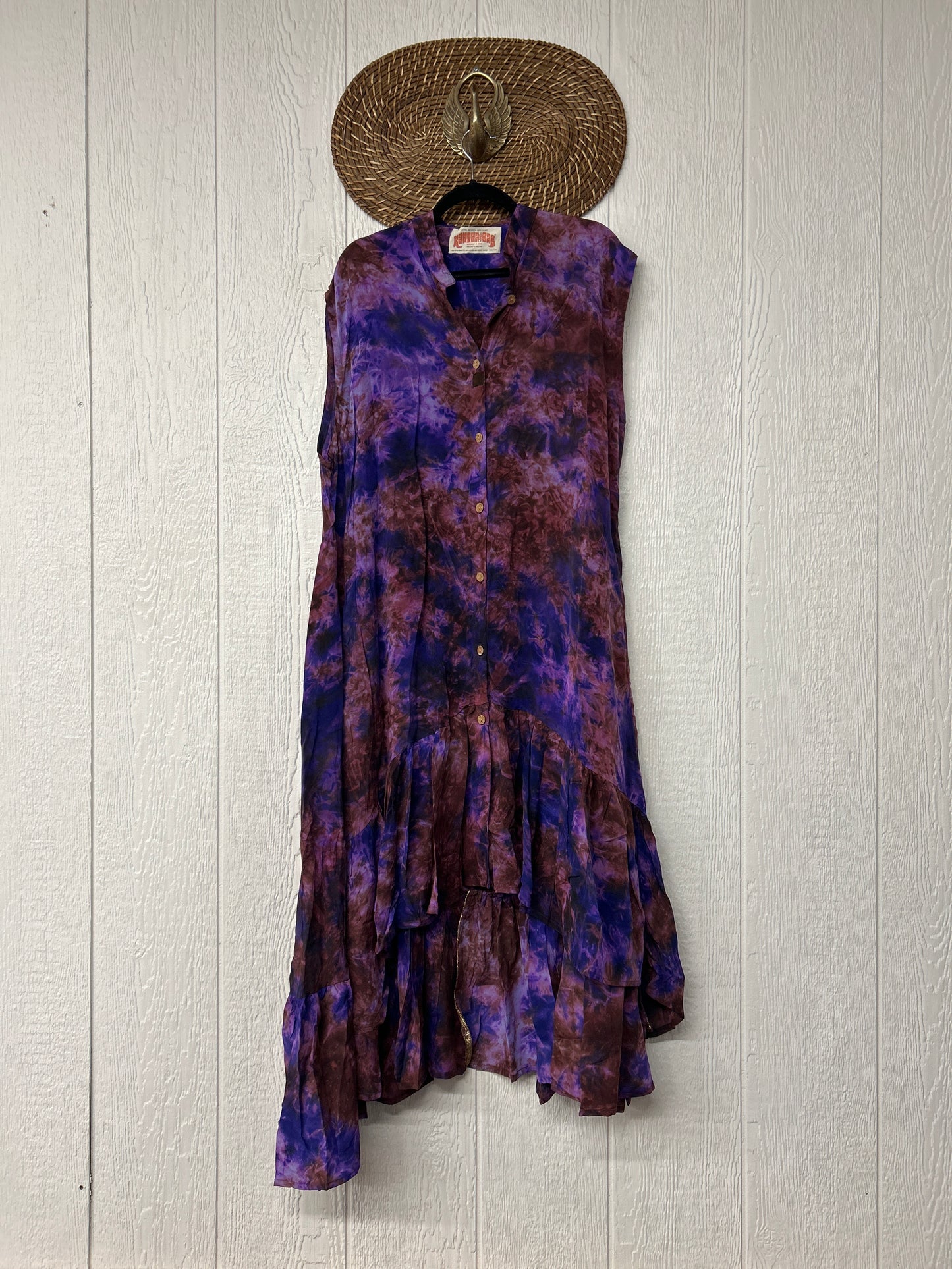 Crepe Sari Summer Dahlia Duster 0726 088