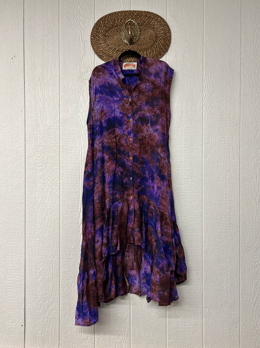 Crepe Sari Summer Dahlia Duster 0726 088