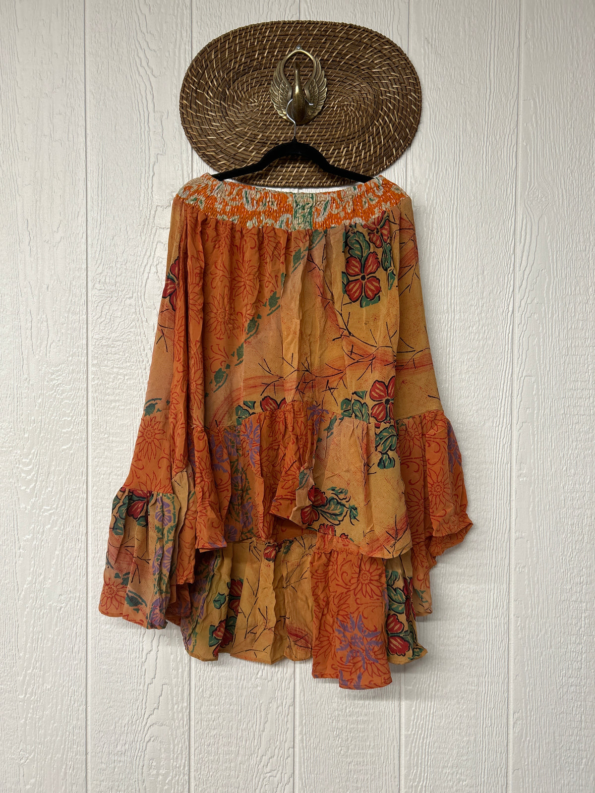 Crepe Sari Dahlia Skirt 1026 039
