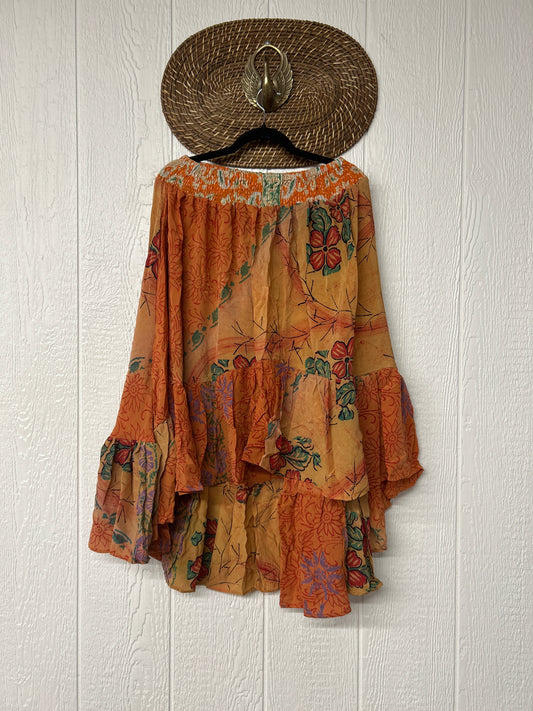 Crepe Sari Dahlia Skirt 1026 039