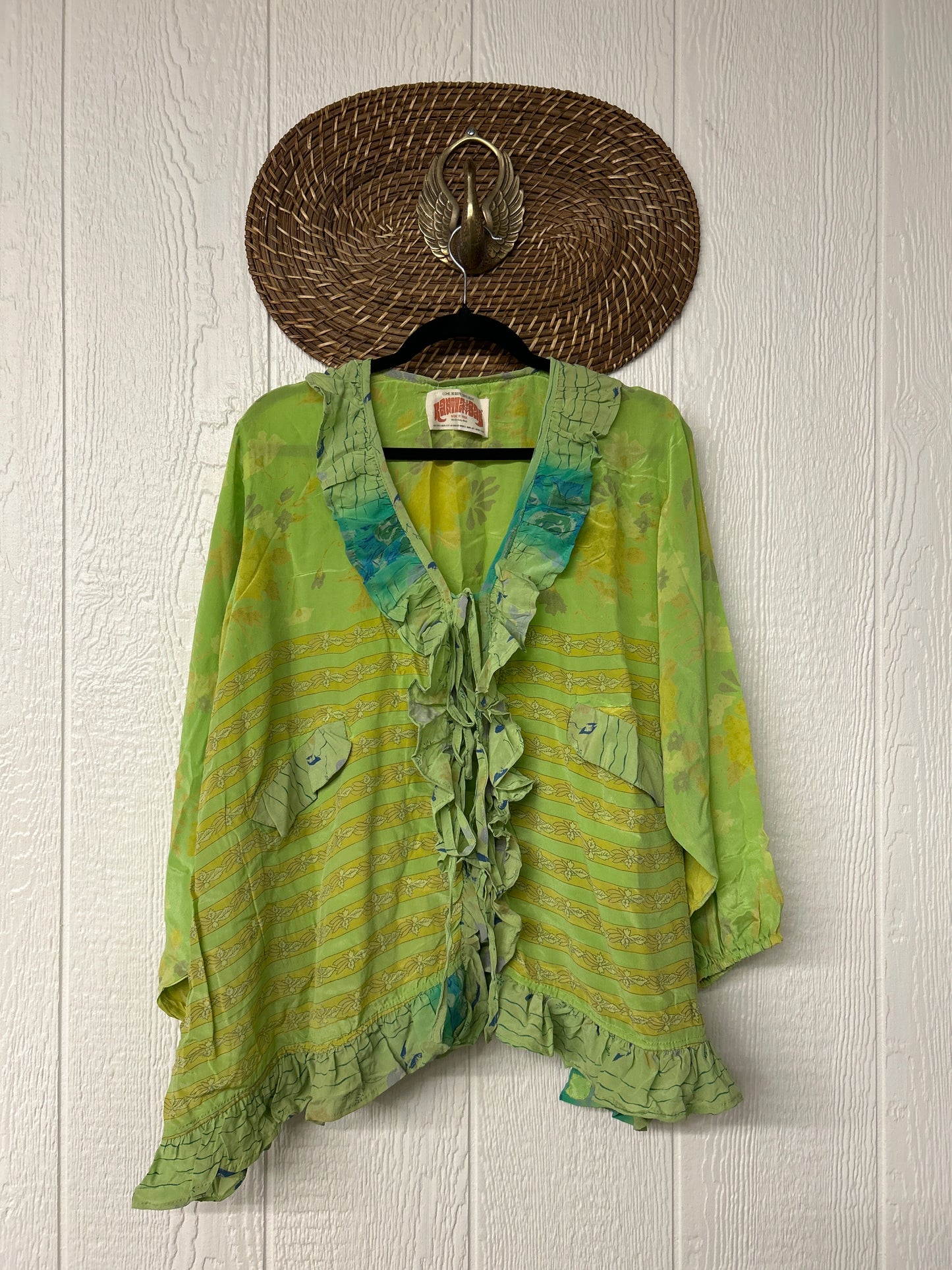 Crepe Sari Ruffle Daisy Blouse 0226 023