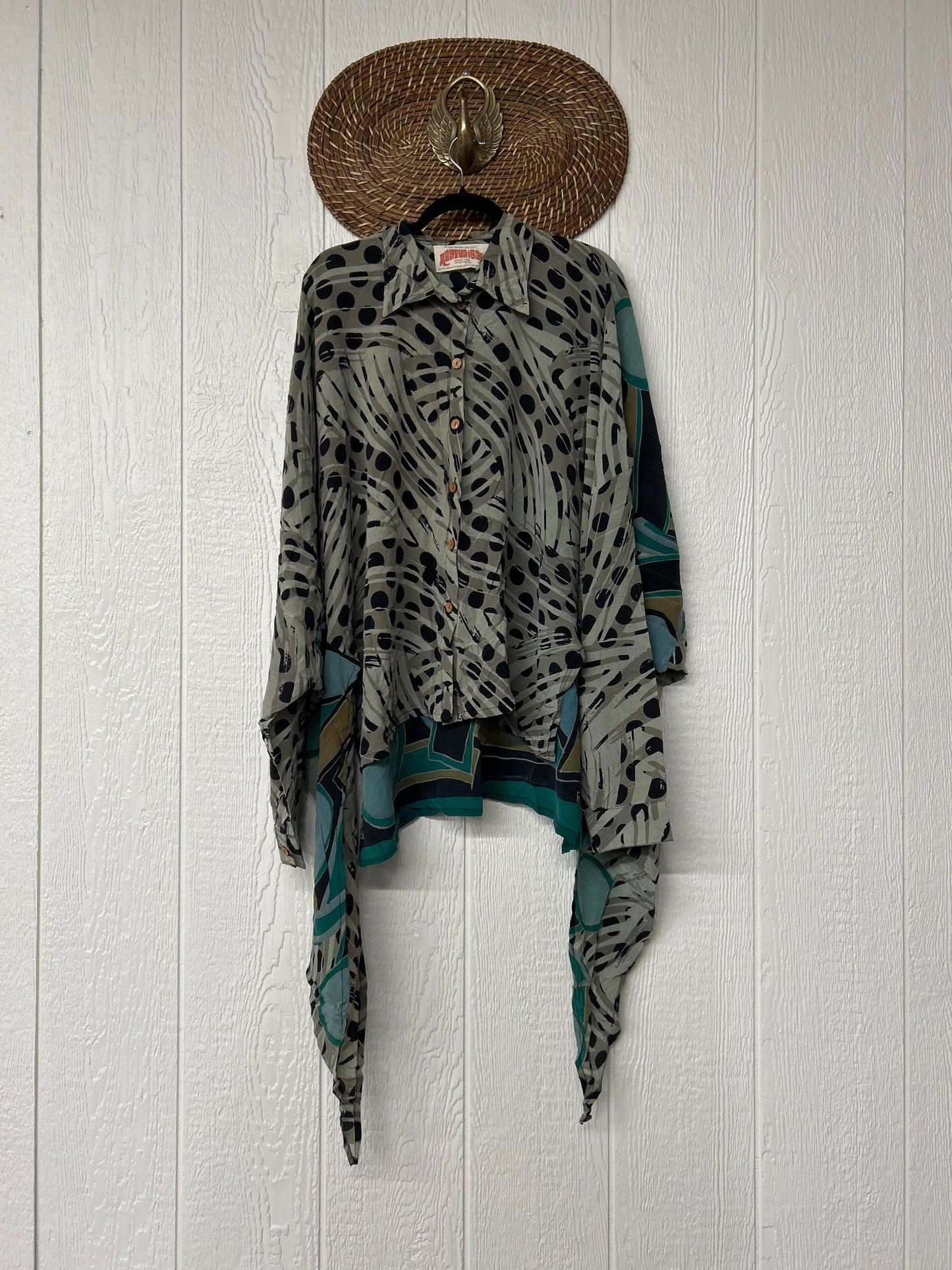 Crepe Sari Nirvana Button Down 1125 155