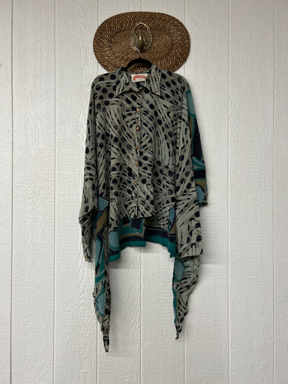 Crepe Sari Nirvana Button Down 1125 155