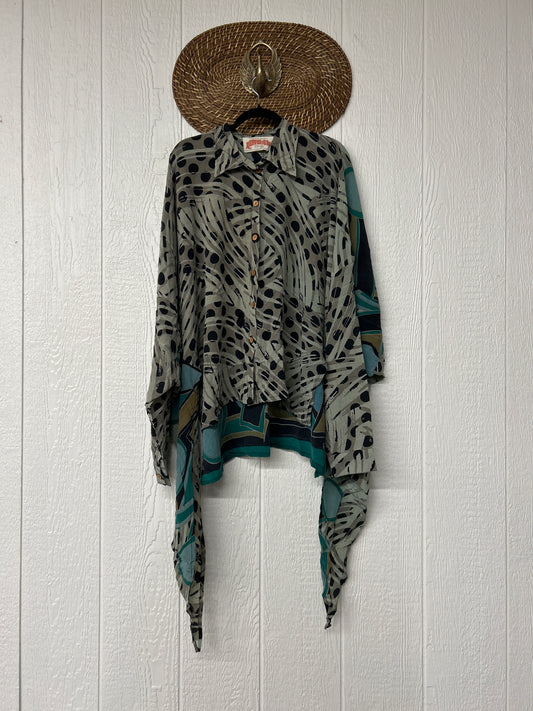 Crepe Sari Nirvana Button Down 1125 155