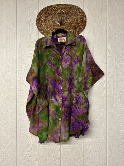 Crepe Sari Free To Be Button Down 0626 135