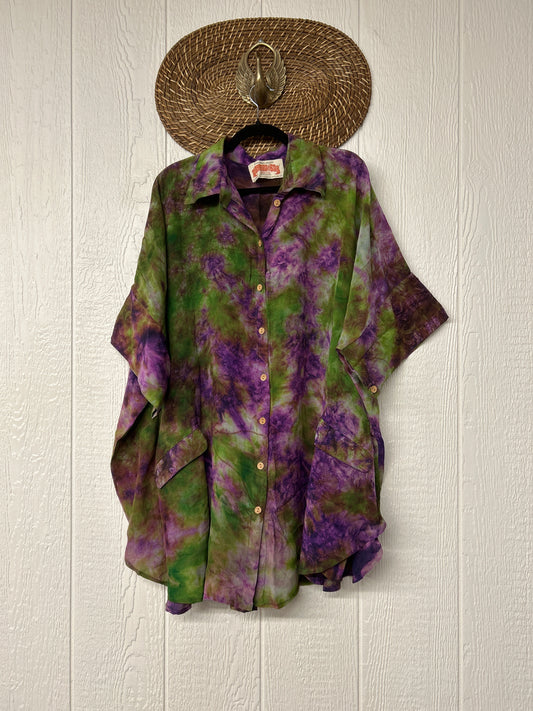 Crepe Sari Free To Be Button Down 0626 135