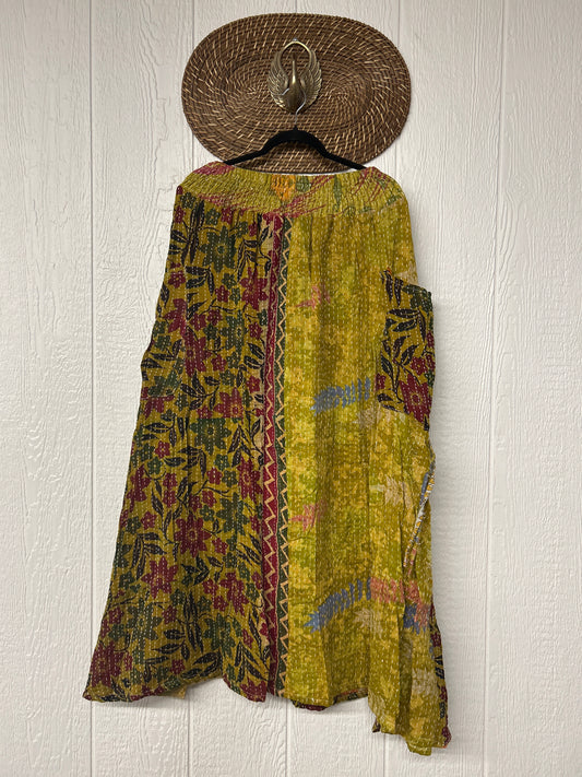 Pareo Kantha Butterfly Cargo Skirt 0426 037
