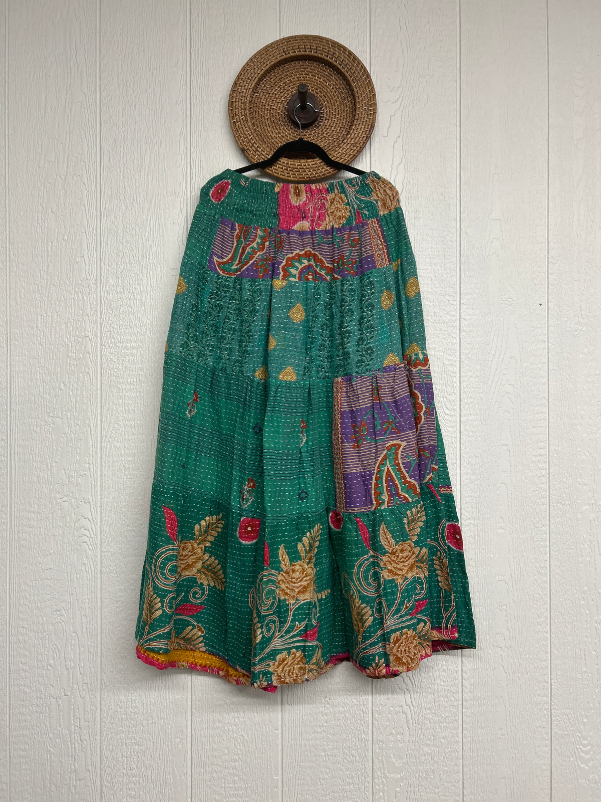 Pareo Kantha Lotus Maxi Skirt 0826 246