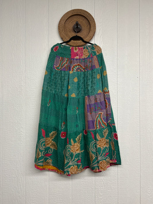 Pareo Kantha Lotus Maxi Skirt 0826 246