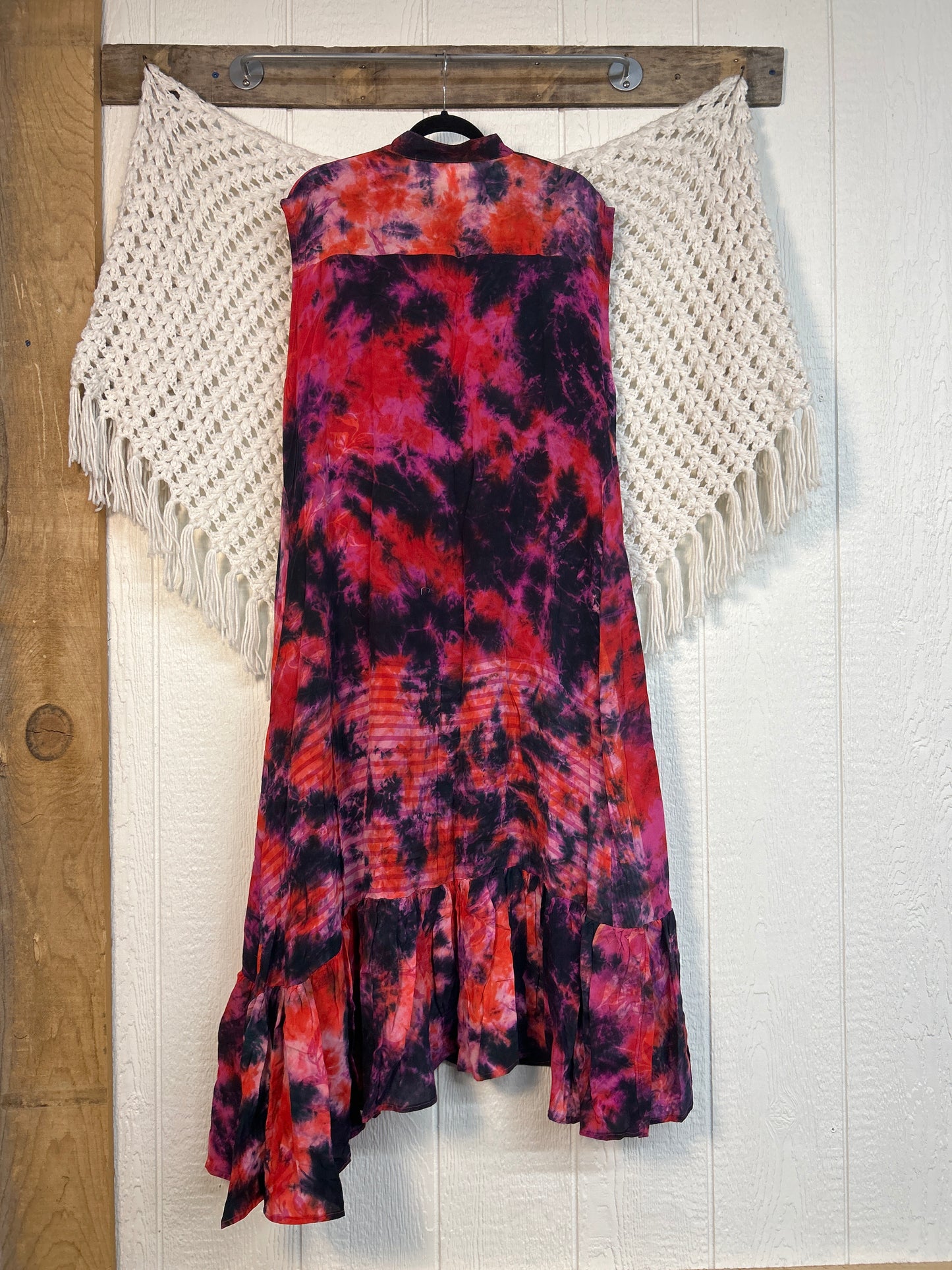 Crepe Sari Summer Dahlia Duster 0726 204