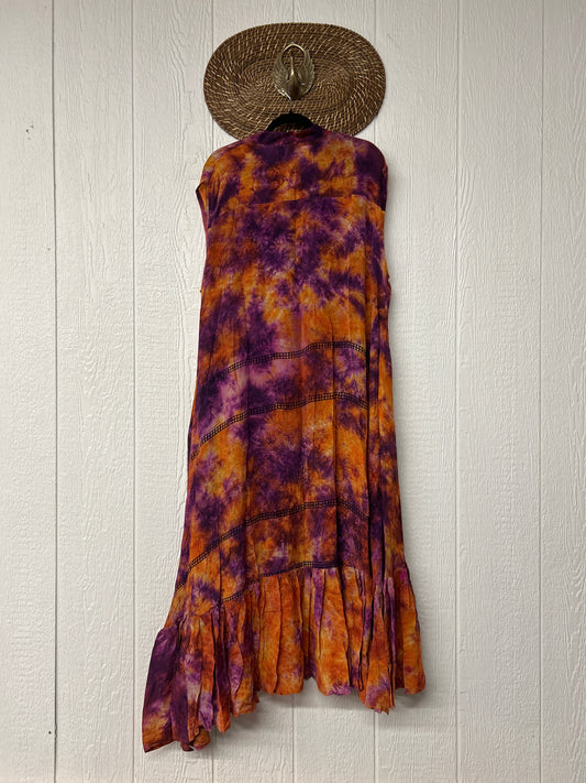Crepe Sari Summer Dahlia Duster 0726 049