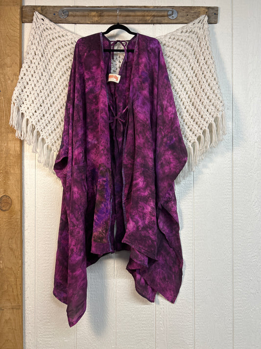 Crepe Sari Orchid Kimono 0626 175