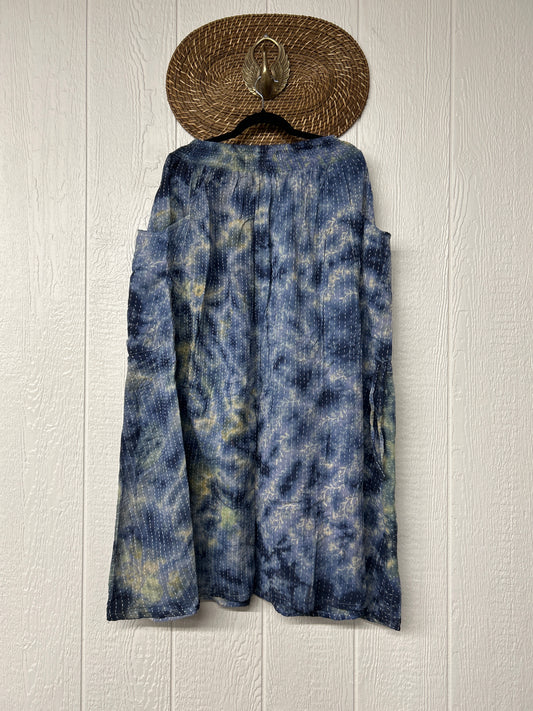 Pareo Kantha Butterfly Cargo Skirt 0526 027